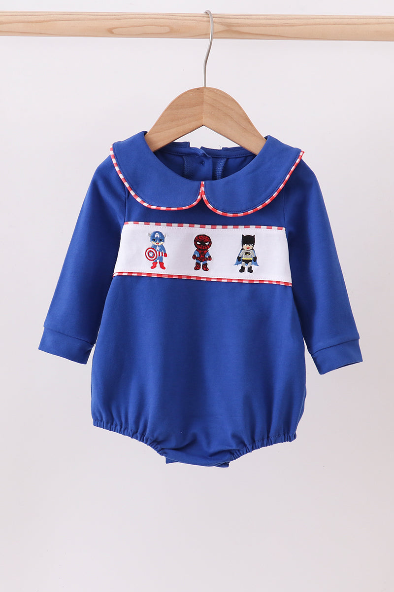 Blue character embroidery bubble