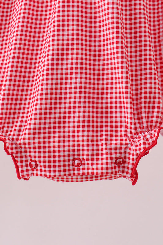 Premium Red Georgia bulldog bow embroidery bubble