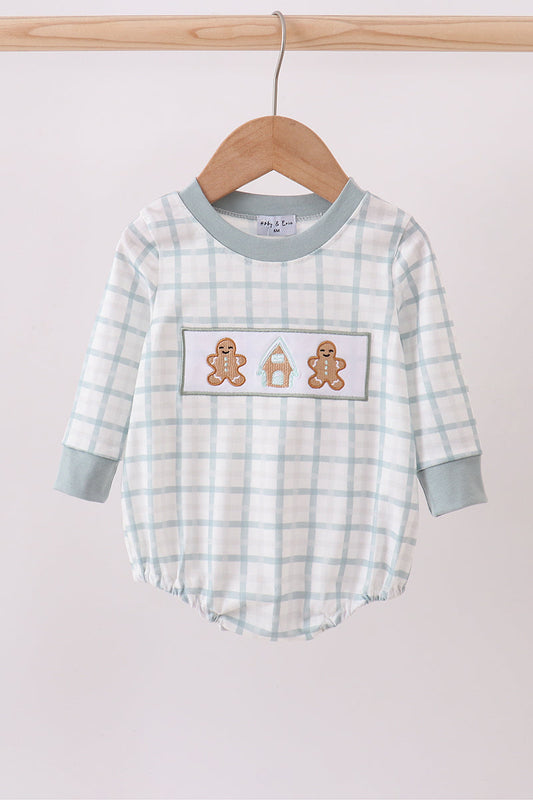 Blue gingerbread embroidery bubble
