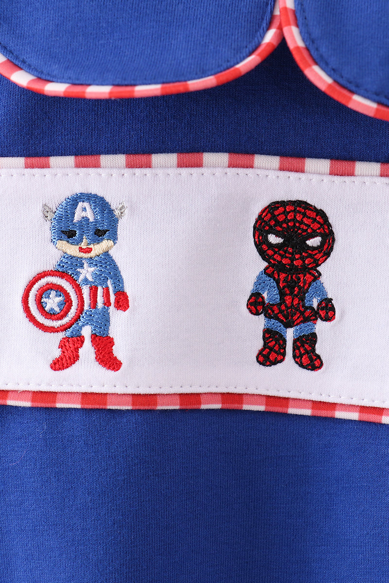 Blue character embroidery bubble