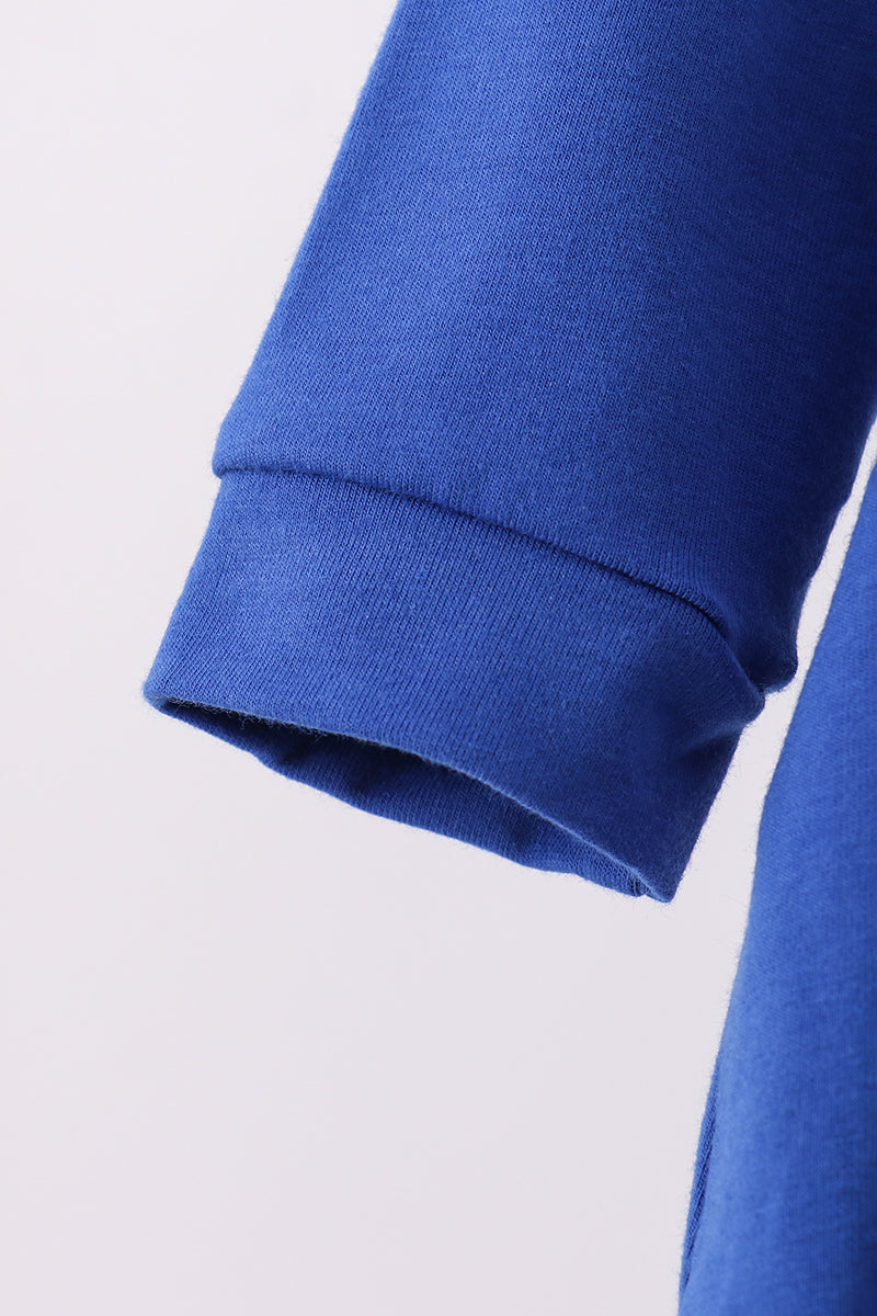 Blue character embroidery bubble