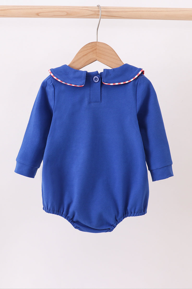 Blue character embroidery bubble