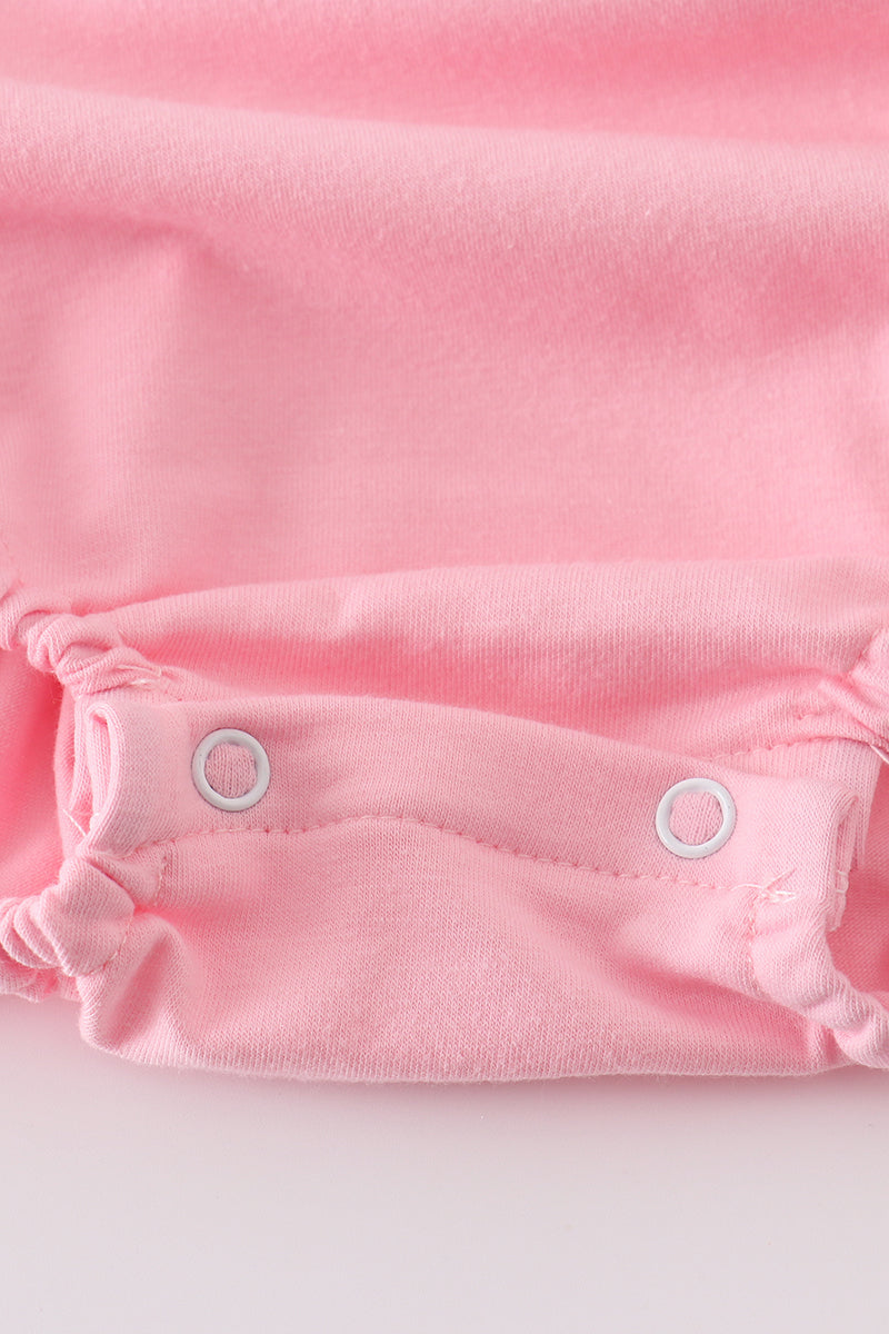 Pink castle applique ruffle bubble - 3M