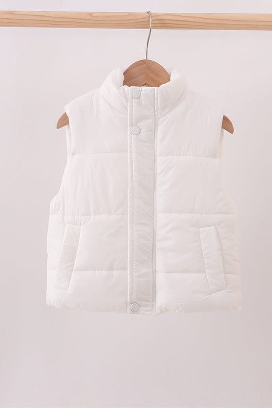 White mom&me puffer vest