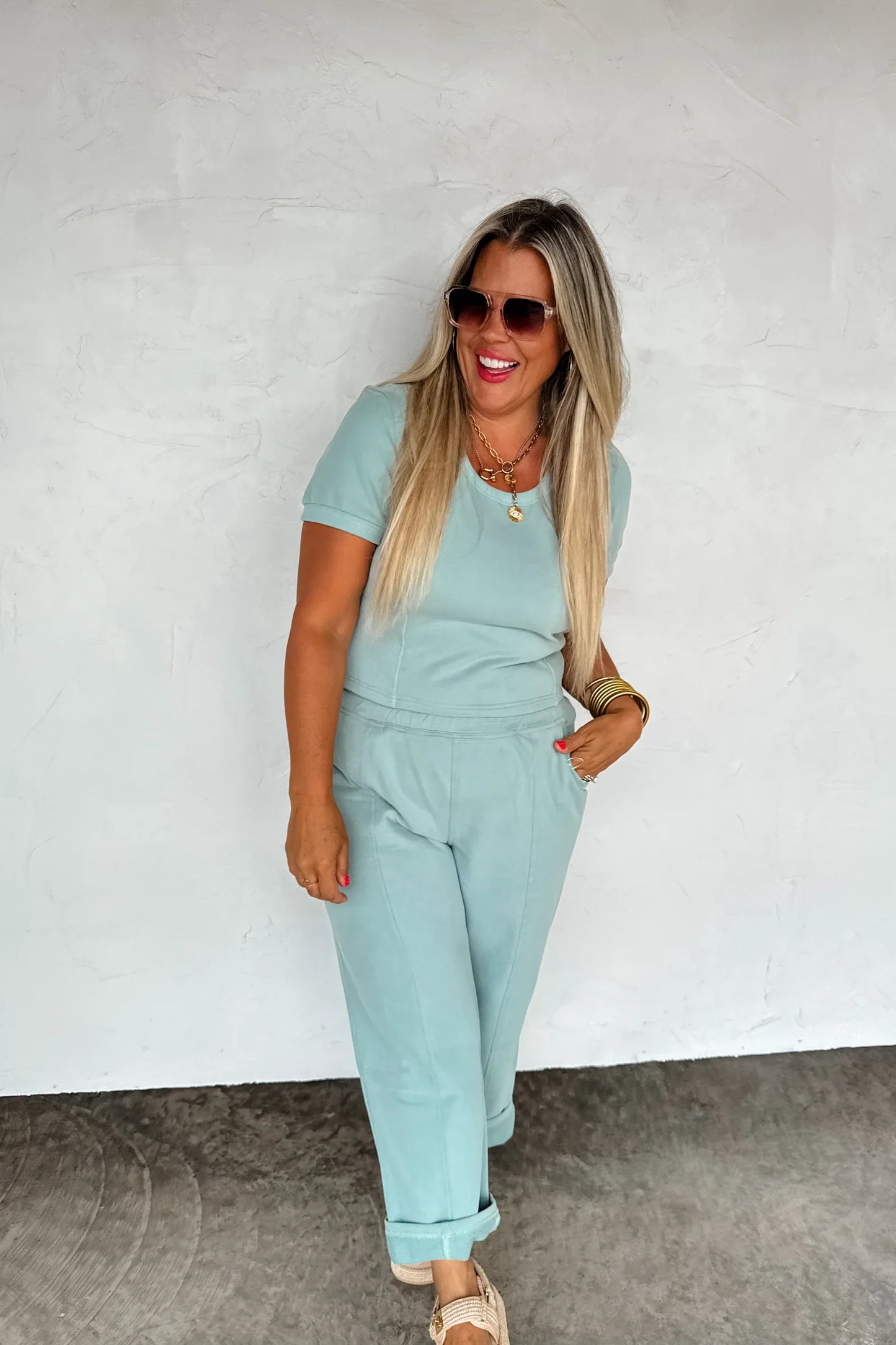 PREORDER: Stay in Crop Pant Set