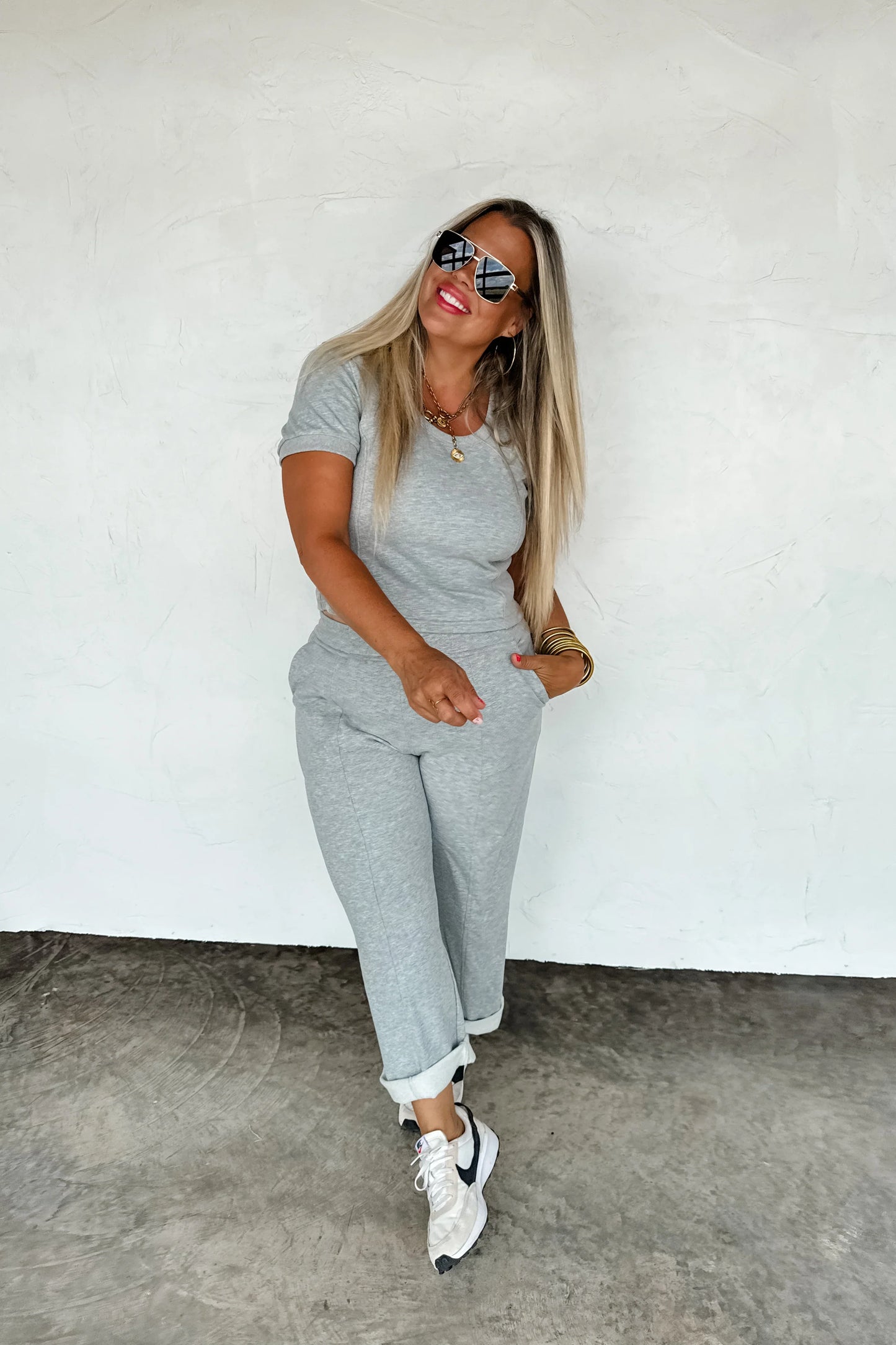 PREORDER: Stay in Crop Pant Set