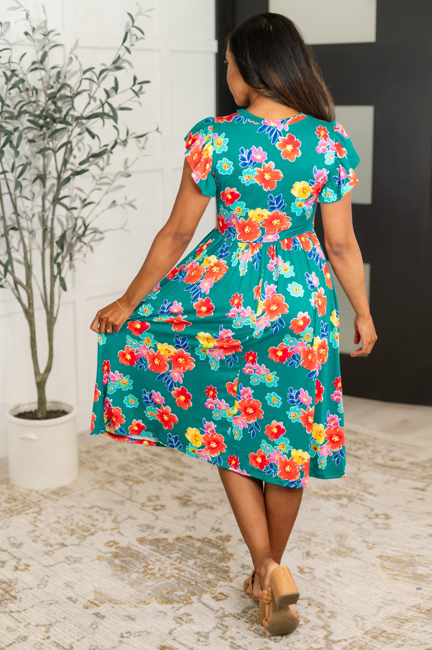 Daisy Me Rollin' Flutter Sleeve Dress