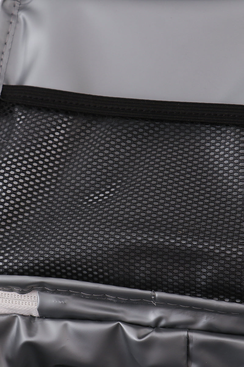 Purple floral print canvas bow lunch bag